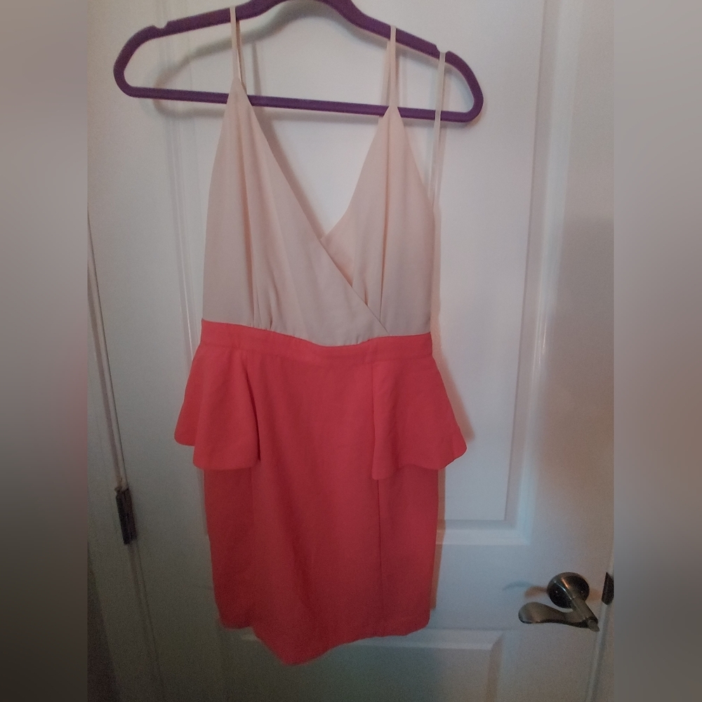 Elegant Pink and Cream Dress
